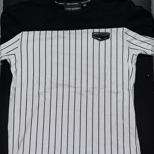 Supply&Demand striped black&white shirt